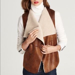 Faux Shearling Suede Vest